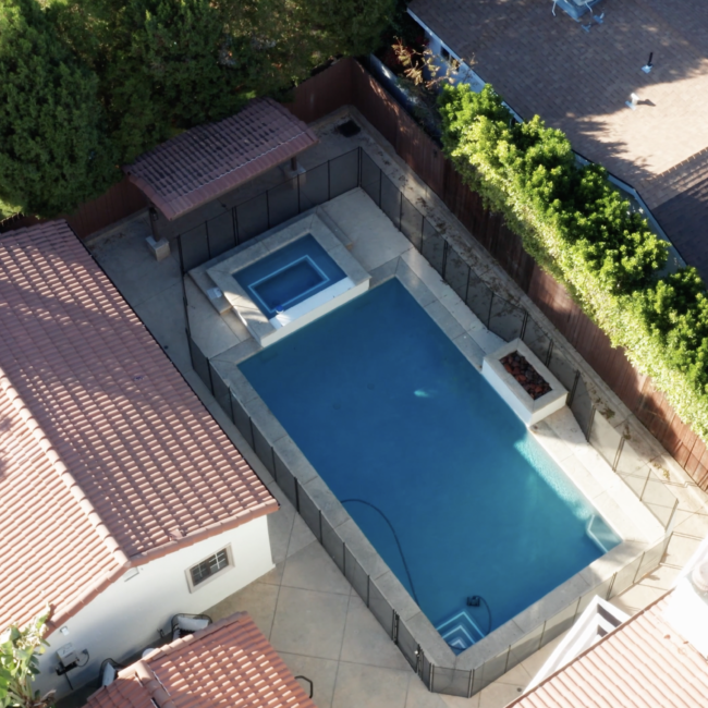 aerial photo of Detox LA Facility showing pool area